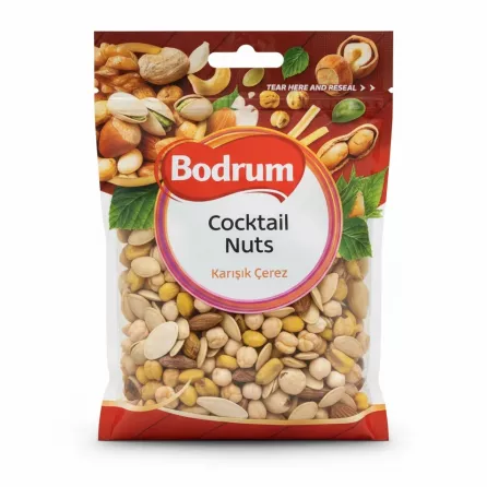 Bodrum Cocktail Nuts front packaging with mixed nuts visible