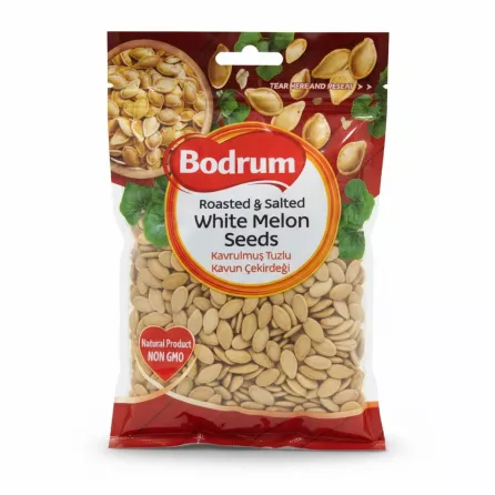 Bodrum brand package of roasted and salted white melon seeds