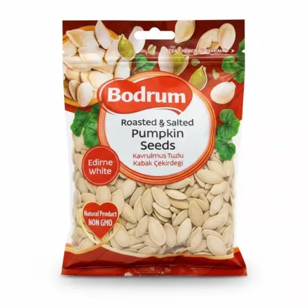 Bodrum roasted and salted Edirne white pumpkin seeds package front