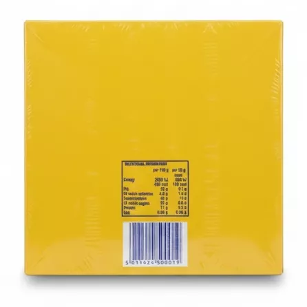 Back of Sesame Snaps box showing nutritional info and barcode