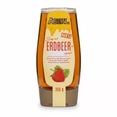 Asbal Strawberry Flavoured Syrup 350g front view