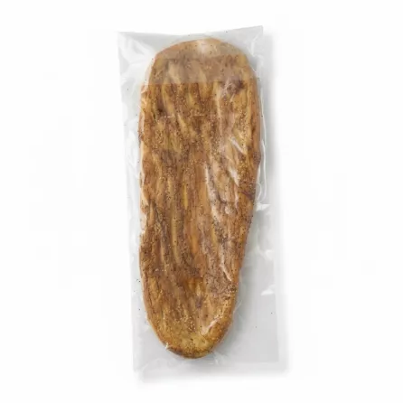 Vacuum-sealed Barbari Persian flatbread sprinkled with spices and seeds