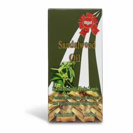 Baqais Sandalwood Hair Oil 125ml front packaging