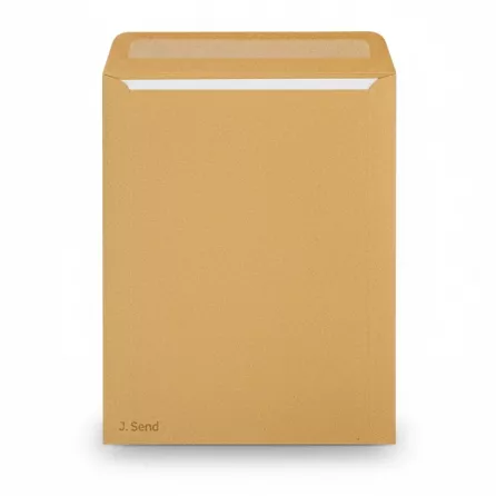 Single J. Send C5 Manila Envelope showing peel and seal flap