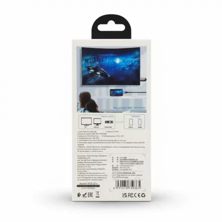 Packaging back showing usage and technical specifications of Hoco UA15 cable