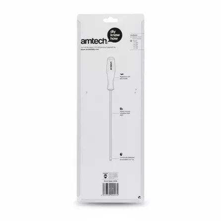 Back view of Amtech Torx screwdriver set showing features and barcode