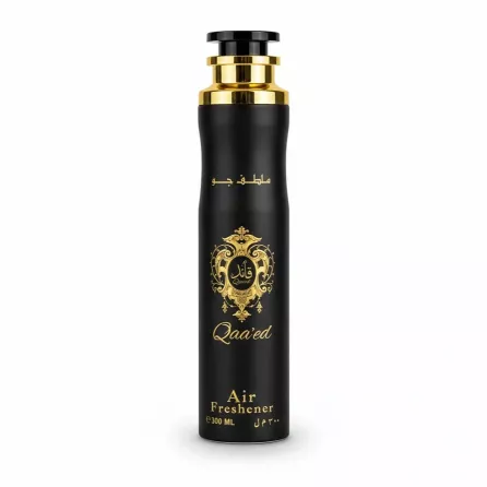 Lattafa Qaa'ed Air Freshener black and gold bottle front
