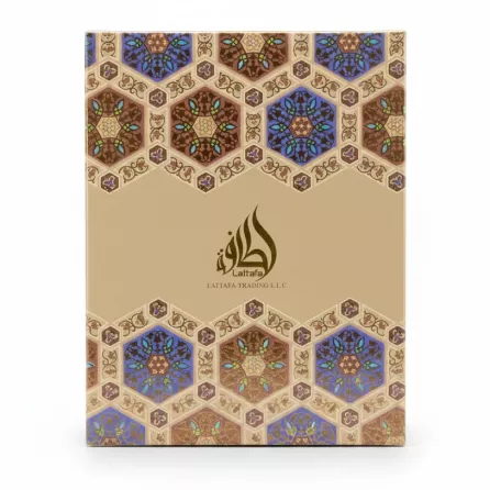 Lattafa Raghba Eau De Parfum 100ml product box back view with brand logo