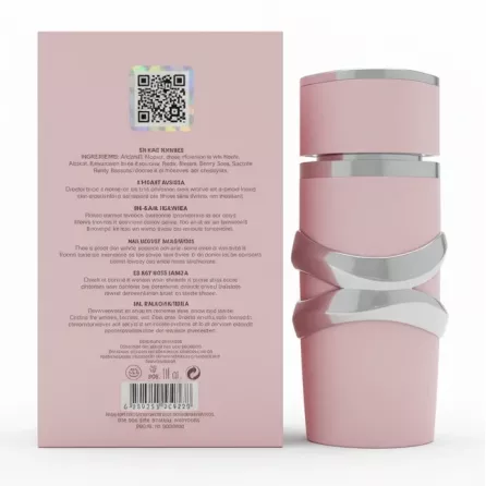 Back view of Lattafa Yara perfume bottle and packaging showing caution and ingredients