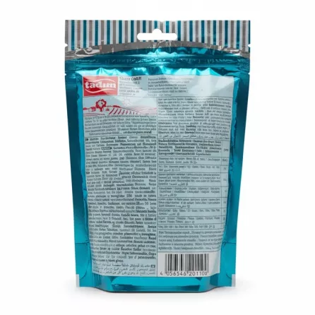 Back of Tadim mixed nuts package showing ingredients and nutrition info