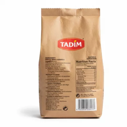 Back of Tadim walnut kernels pack showing nutrition and ingredients