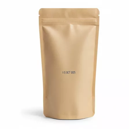 Reverse side of package showing production date