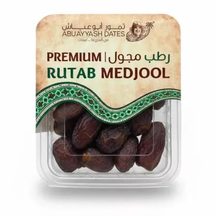 Abu Ayyash Premium Rutab Medjool Dates front packaging