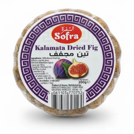 Sofra brand Kalamata Dried Fig packaging with label