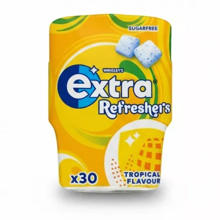 Wrigley's Extra Refreshers Tropical Sugarfree Gum pack front view