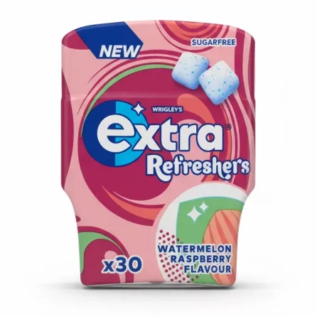 Wrigley's Extra Refreshers watermelon raspberry flavour gum pack front