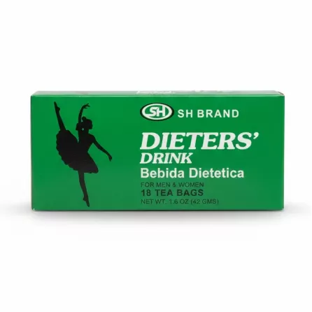 Green box of SH Brand Dieters' Drink with dancer silhouette
