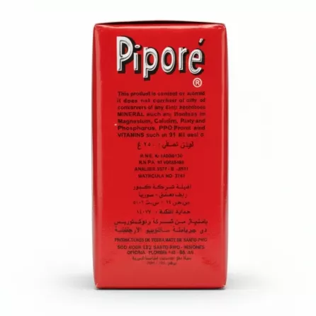 Piporé Yerba Mate natural pack back with product info