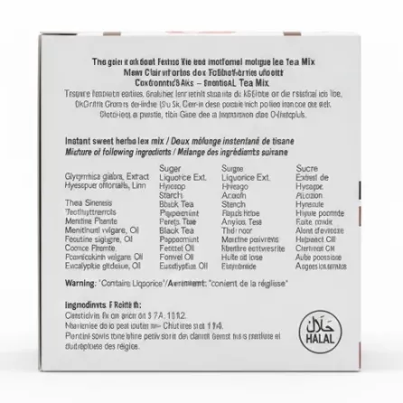 Back view of Qarshi Johar Joshanda box showing ingredients and halal certification