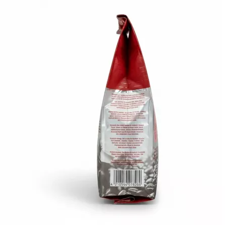 Back view of Hamwi Cafe Pure Plain Coffee package with production and storage info