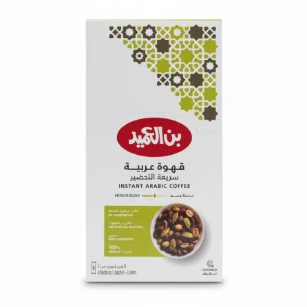 Alameed Instant Arabic Coffee Medium Blend packaging front