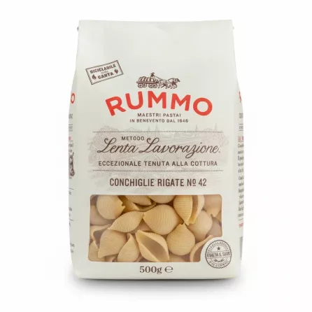Rummo Conchiglie Rigate pasta pack front view