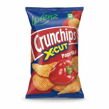 Pack of Lorenz Crunchips X-Cut Paprika potato crisps