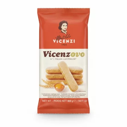 Front view of Matilde Vicenzi Vicenzovo Italian Ladyfinger Biscuits packet