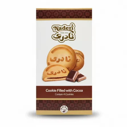 Box of Naderi cookies filled with cocoa