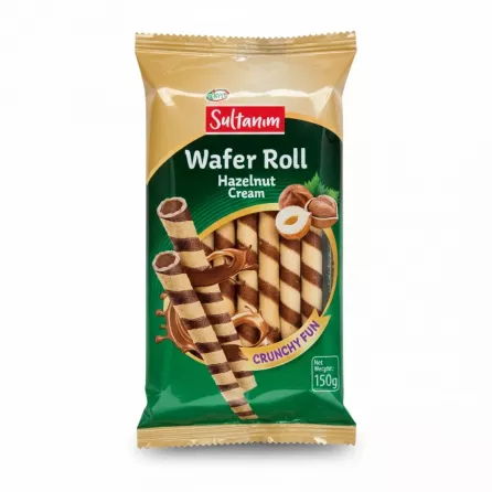 Pack of Gima Sultanum Wafer Rolls Hazelnut Cream flavour
