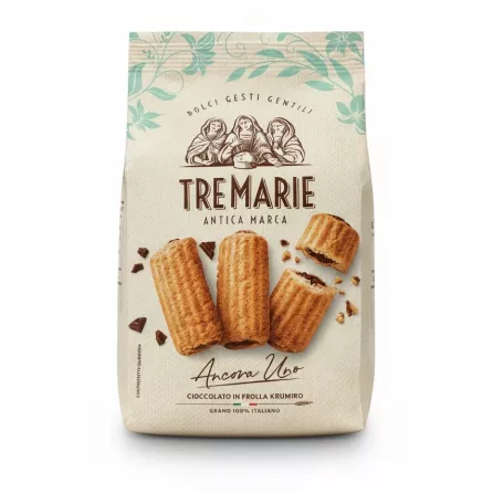 Pack of Tremarie chocolate filled biscuits with cream and chocolate pieces decoration
