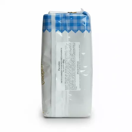 Back of the Must Cookies package showing ingredients