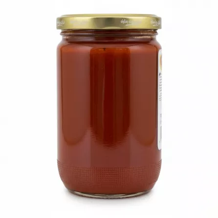 Sedi Hisham Tomato Paste glass jar back label with product details and barcode