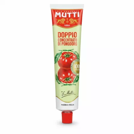 Tube of Mutti Doppio Concentrato Di Pomodoro double concentrated tomato paste
