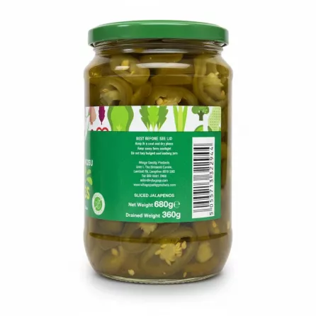 Back label showing nutritional information and barcode on the jar