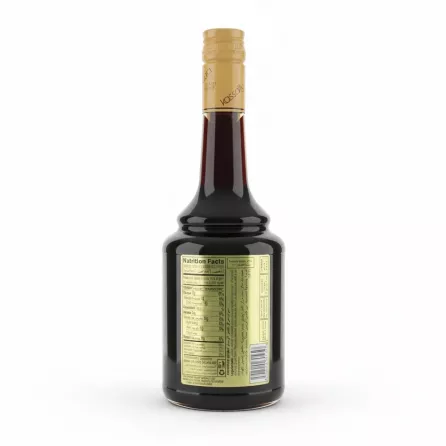 Back label of Kassatly Chtaura Tamarind Syrup showing nutrition facts and ingredients