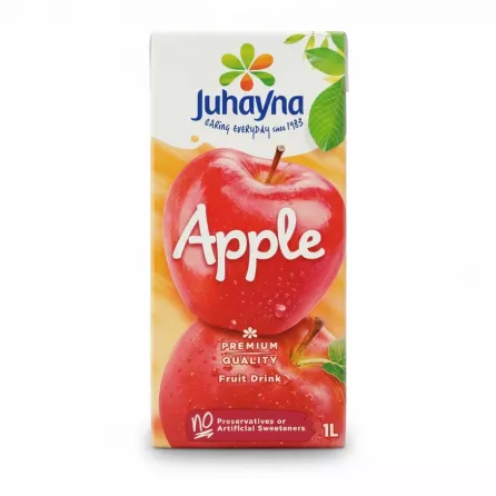Juhayna Apple Premium Fruit Drink 1L front view with apple image