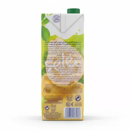 Back view of Juhayna Guava Fruit Drink carton with Arabic label