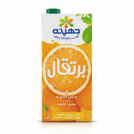 Juhayna orange fruit drink carton front showing orange slice and logo