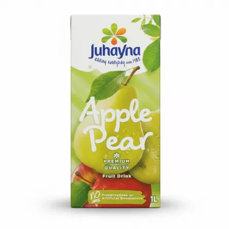 Juhayna Apple Pear fruit drink 1 litre front packaging