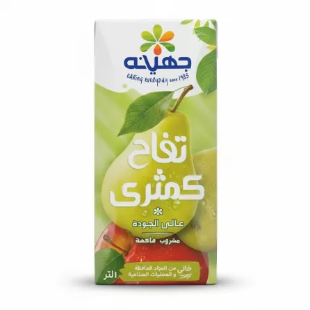 Juhayna Apple Pear fruit drink 1 litre packaging with Arabic text
