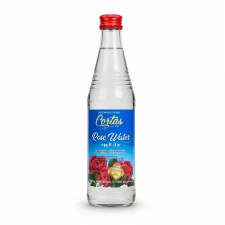 Cortas Lebanese Rose Water 300ml bottle front label