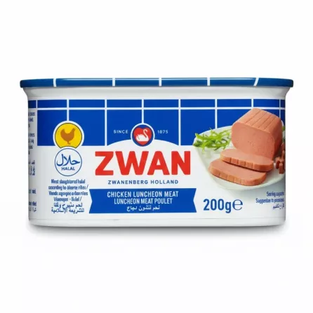 Zwan Chicken Luncheon Meat 200g tin front view