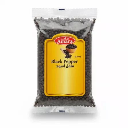 Packet of Amara brand black peppercorns
