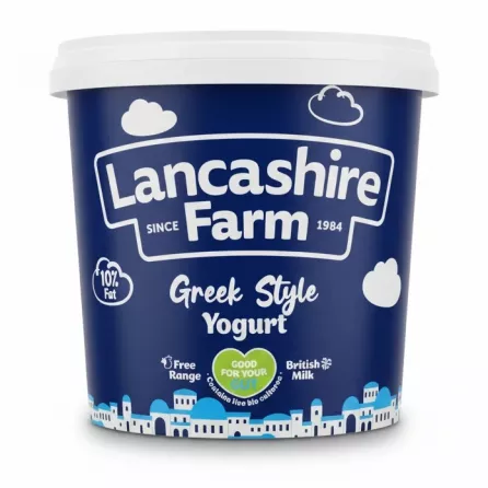Lancashire Farm Greek Style Yogurt 1kg container front view
