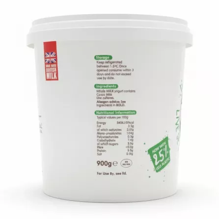 Ingredients and nutritional info on Pakeeza yogurt tub