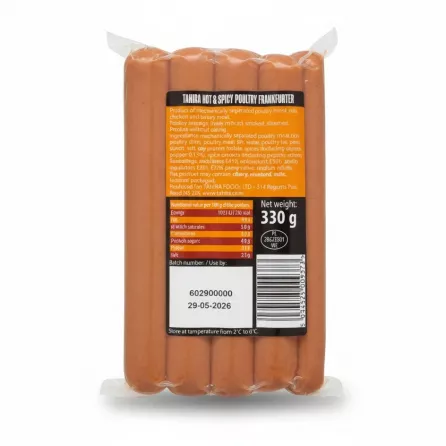 Back of package showing ingredients and nutritional information