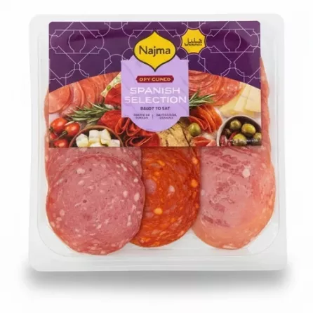 Najma Halal Spanish Selection dry cured turkey sliced meats pack