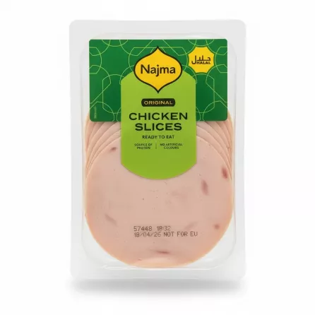 Najma Original Halal Chicken Slices front packaging