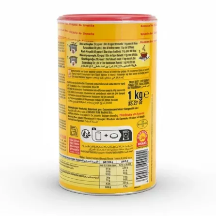 CalNort chicken stock powder container with nutritional facts and usage instructions